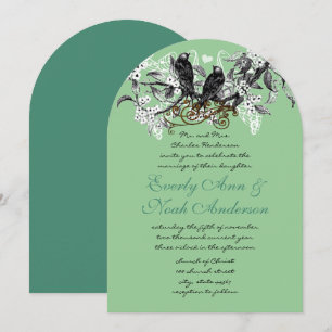 Invitación Pájaros de Amor Primavera Verano Huerto Arboleda B