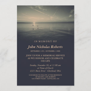 Invitación Pájaros de la ceremonia conmemorativa del carbón