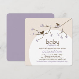 Invitación Pájaros nidificadores Parejas de árbol familiares 