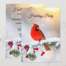 Pájaros Rojo Cardenal de Navidad Flor Fiesta Vacac