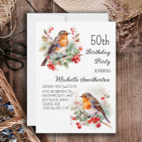 Pájaros Vintage Robin Redbreast 50 Cumpleaños