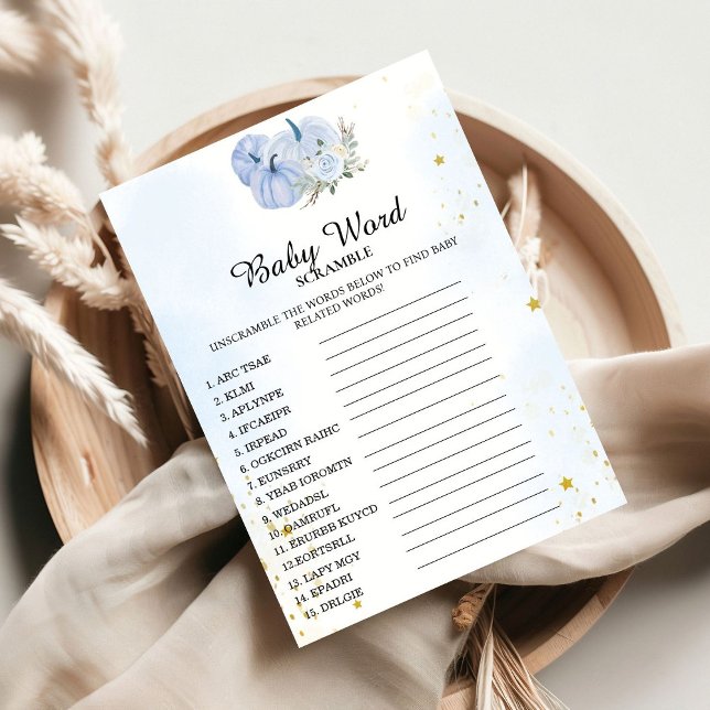 Invitación Palabra de calabaza de otoño Bebé chispa ducha tar (Subido por el creador)