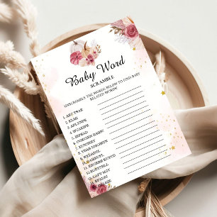 Invitación Palabra de calabaza de otoño Bebé chispa ducha tar