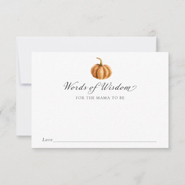 Invitación Palabras de sabiduría para la mamá (Anverso)