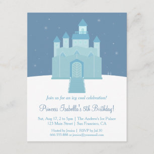 Invitación Palacio Congelado de Hielo de Invierno Fiesta de C
