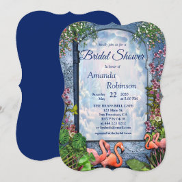 Invitación Palacio de Mármol Azul de época tropical