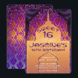 Invitación Palacio de Oro Cumpleaños Dulce 16 Noches Árabes<br><div class="desc">personalizar para cualquier evento</div>