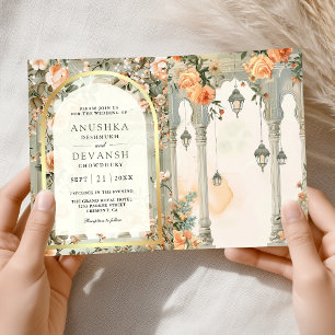 Invitación Palacio Mughal Soñador Código QR Boda India