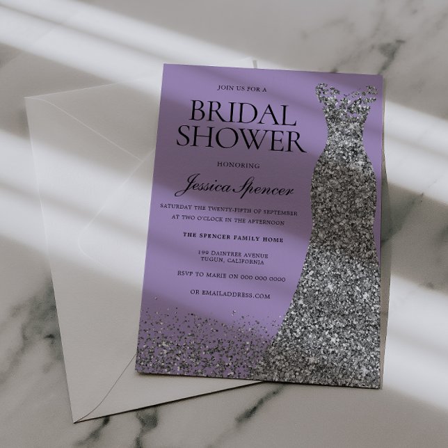 Invitación Pale Purple Elegance Bridal Shower (Subido por el creador)