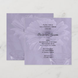 Invitación Pale Purple Gerber Daisy Boda Ensayo Cena