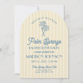 Invitación Paleta Amarilla Primavera Pastel Beach Bachelorrik