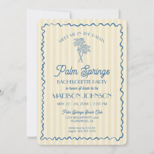 Invitación Paleta Amarilla Primavera Pastel Beach Bachelorrik