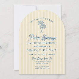 Invitación Paleta Amarilla Primavera Pastel Beach Bachelorrik