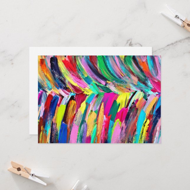 Invitación Paleta de artista colorida (Anverso/Reverso In Situ)