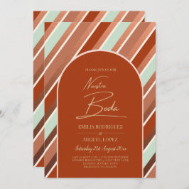 Invitación Paleta de colores Cinnamon Sage Terracotta Boda