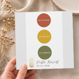 Invitación Paleta de Colores de Boda Cosecha Rústica