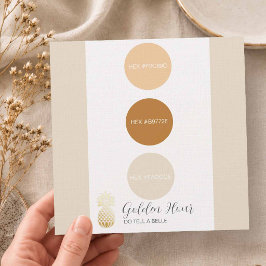 Invitación Paleta de Colores de Boda Hora Dorada