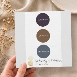 Invitación Paleta de Colores de Boda Otoñal Malhumorada