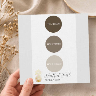 Invitación Paleta de Colores de Boda Otoñal Neutra