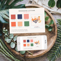 Paleta de colores del traje de fin de semana de Bi