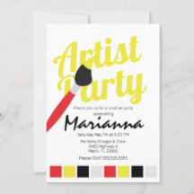 Paleta de Fiesta de Artista Cumpleaños Amarillo Ro