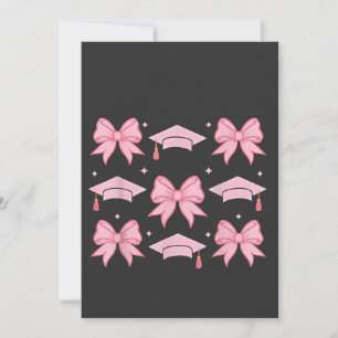 Invitación Paleta rosa de graduación Bow coquette 2025