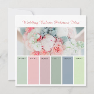 Invitación Paletas de Colores para Bodas Idea
