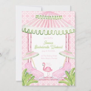 Invitación Palm Beach Cabana Bachelorette Weekend