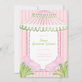 Invitación Palm Beach Cabana Bachelorette Weekend