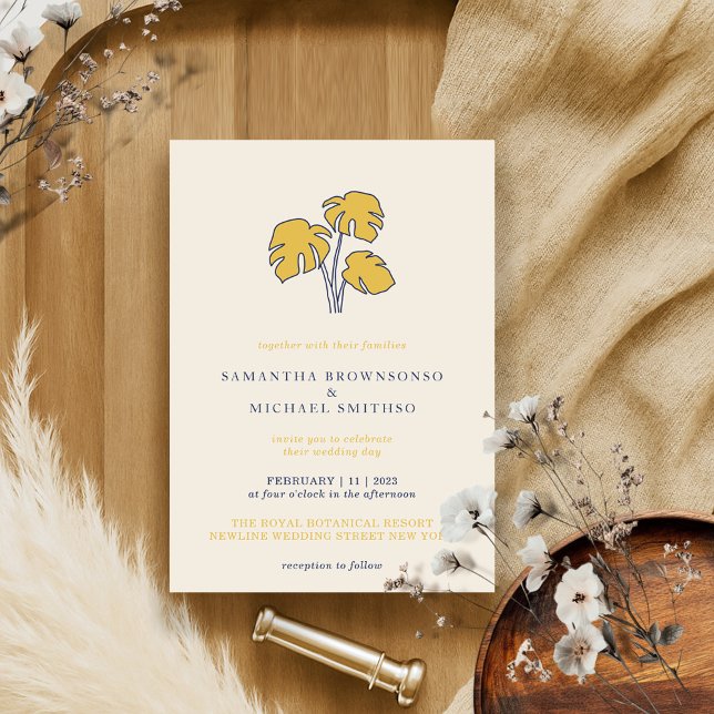 Invitación Palm Botánica Tropical (Subido por el creador)