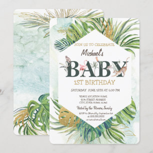 Invitación Palm de granada de animales salvajes deja su prime