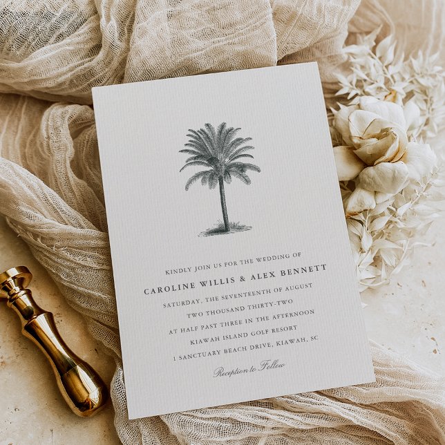 Invitación Palm de La Habana | Boda de árbol de palmas de épo (Subido por el creador)