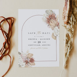 Invitación Palm de Terracota del Arco de BRENNA Boho Save the