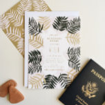 Invitación Palm Getaway Tropical Bachelorette<br><div class="desc">¡Vamos a ser tropicales! Invite a las chicas a celebrar su evento con esta fresca y divertida invitación de soltera tropical. Personalizar con sus propios detalles. Consulte la suite fiesta "Palm Getaway" completa. Hay un itinerario especial de soltera que se empareja perfectamente con esta invitación! xx</div>