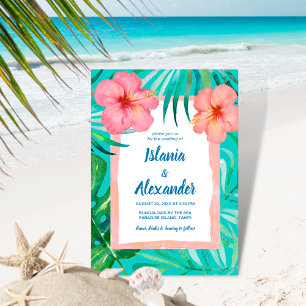Invitación Palm Hibiscus Boda