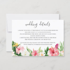 Invitación Palm Leaves tropicales Bodas Detalles Insertar tar