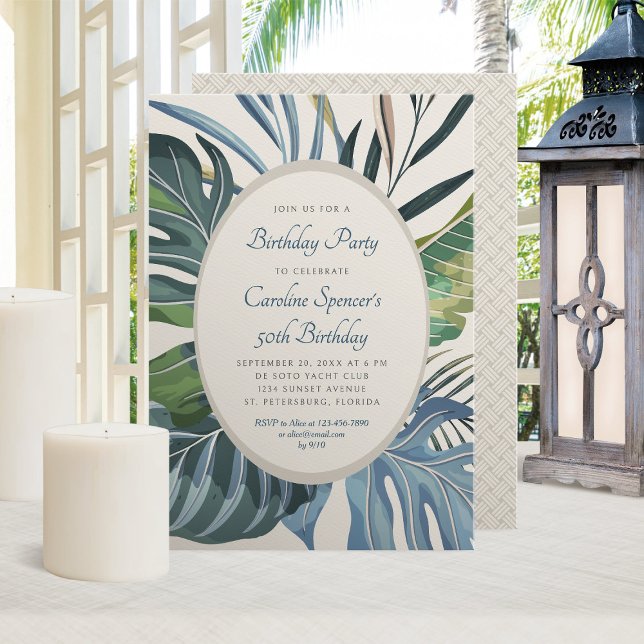 Invitación Palm Playa Tropical Cumpleaños (Subido por el creador)