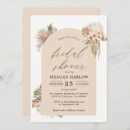 Invitación Palm Seca Bohemia deja ducha de novia