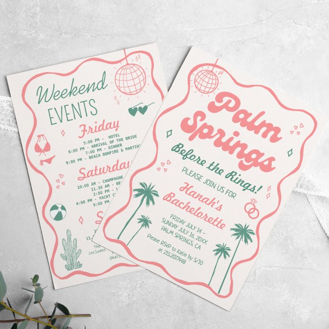 Invitación Palm Springs Bachelorette (Subido por el creador)