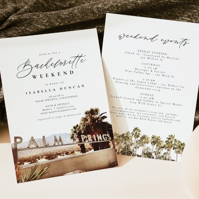 Invitación Palm Springs California Desert Bohemian (Subido por el creador)