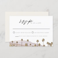 PALM SPRINGS California Mountain Skyline RSVP Card