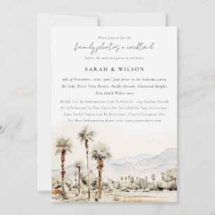 Invitación Palm Springs California Paisaje Post Boda
