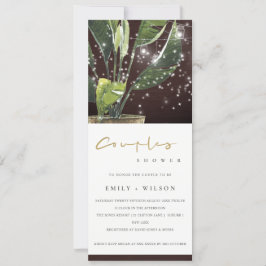 INVITACIÓN PALM STARRY MASON JAR LUCES DUCHA DE PAREJAS