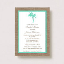 Palm Tree Burlap Beach Bridal Shower