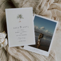 Palm Tree Destination Wedding Photo Guardar La Fec