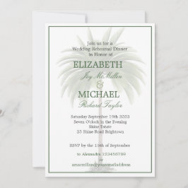 Invitación Palm Tree Elegant Wedding Ensayo de Moda moderna
