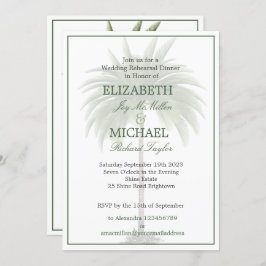 Invitación Palm Tree Elegant Wedding Ensayo de Moda moderna
