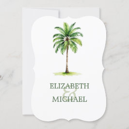 Invitación Palm Tree Elegant Wedsal Ensayo