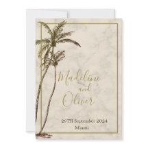 Palm Tree Tropical Boda Rústico Moderno Elegante
