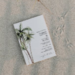 Invitación Palm Tree Tropical | Foto mínima Boda<br><div class="desc">Las playas de arena y las brisas cálidas son el objeto de este diseño. Celebra tu tema boda tropical con nuestro sencillo y mínimo diseño de palmeras. Este diseño es totalmente personalizable y cuenta con un fondo fotográfico en la parte posterior, que puede eliminar o reemplazar completamente por su propia...</div>